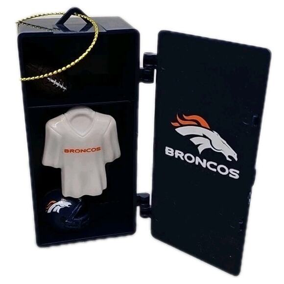 Denver Broncos Football Team Locker Christmas Ornament • Door Opens [113] - Picture 1 of 10